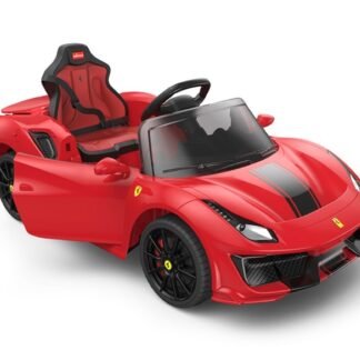 VENTA COCHE ELÉCTRICO NIÑOS 12V FERRARI 488 PISTA SPIDER, ASIENTO CON FUNDA, RC - INDA50-AC-F488